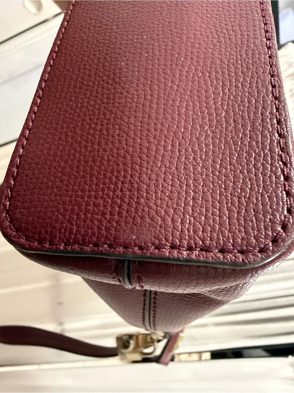 HENRI BENDEL Burgundy LEATHER Satchel Travel/Laptop